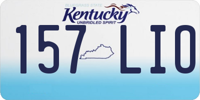 KY license plate 157LIO