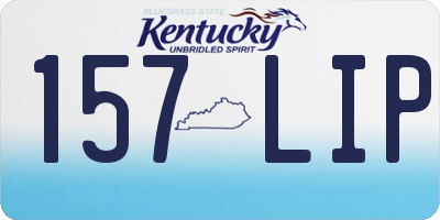 KY license plate 157LIP