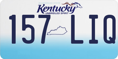 KY license plate 157LIQ