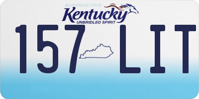 KY license plate 157LIT