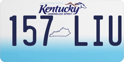 KY license plate 157LIU