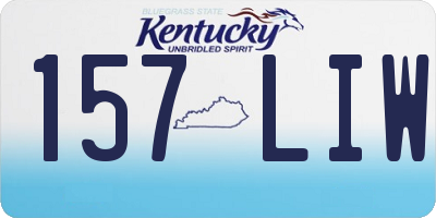 KY license plate 157LIW