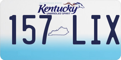 KY license plate 157LIX