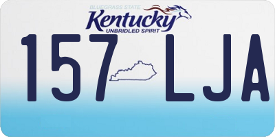 KY license plate 157LJA