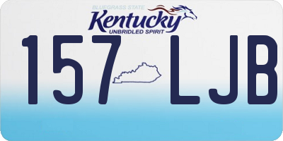 KY license plate 157LJB