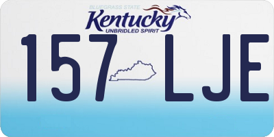 KY license plate 157LJE