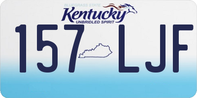 KY license plate 157LJF