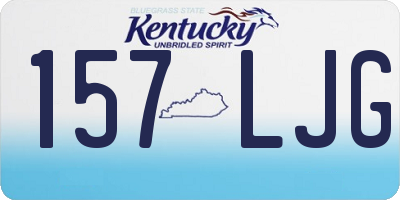 KY license plate 157LJG