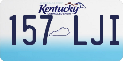 KY license plate 157LJI