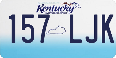 KY license plate 157LJK