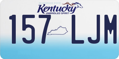 KY license plate 157LJM