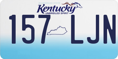 KY license plate 157LJN