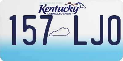 KY license plate 157LJO