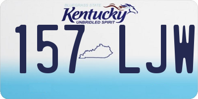 KY license plate 157LJW