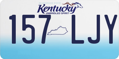 KY license plate 157LJY