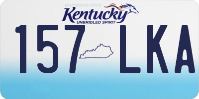 KY license plate 157LKA