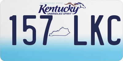 KY license plate 157LKC