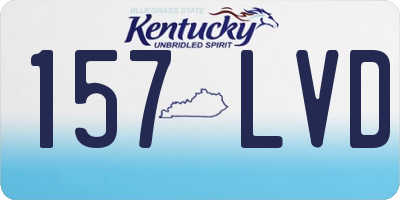KY license plate 157LVD