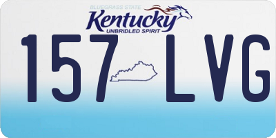 KY license plate 157LVG