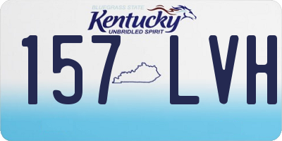KY license plate 157LVH
