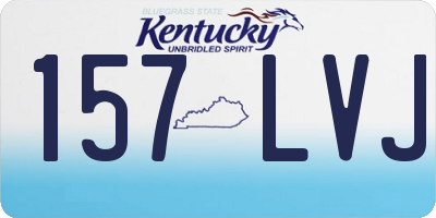 KY license plate 157LVJ