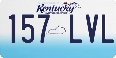 KY license plate 157LVL