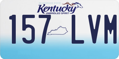 KY license plate 157LVM