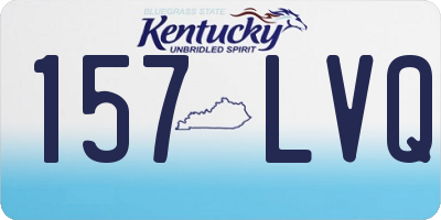 KY license plate 157LVQ