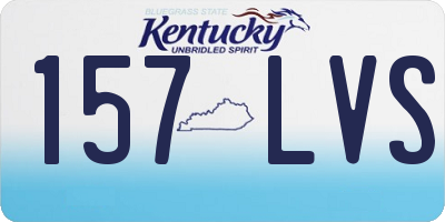 KY license plate 157LVS