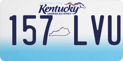 KY license plate 157LVU