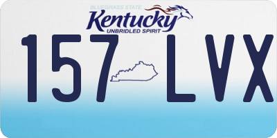 KY license plate 157LVX