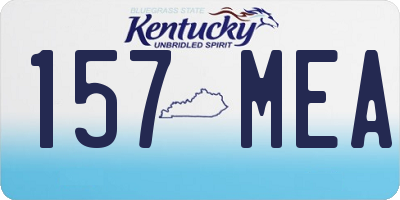 KY license plate 157MEA