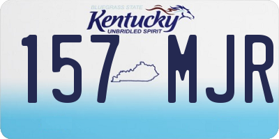 KY license plate 157MJR