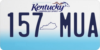 KY license plate 157MUA