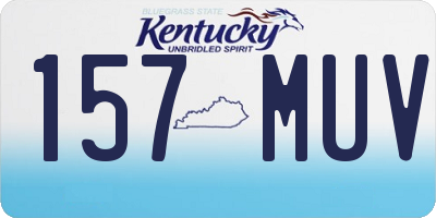 KY license plate 157MUV