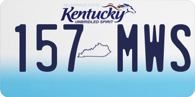 KY license plate 157MWS
