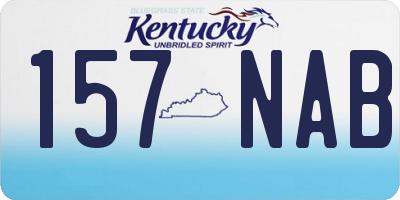 KY license plate 157NAB