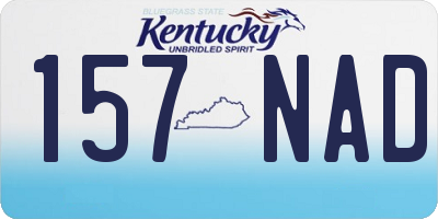 KY license plate 157NAD