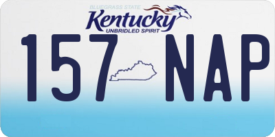KY license plate 157NAP