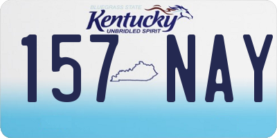KY license plate 157NAY