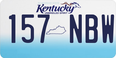 KY license plate 157NBW