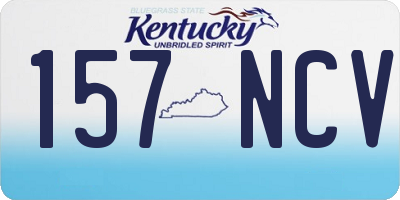 KY license plate 157NCV