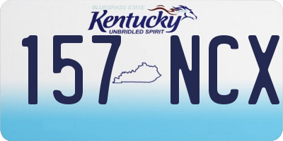 KY license plate 157NCX