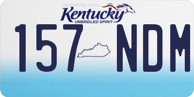 KY license plate 157NDM