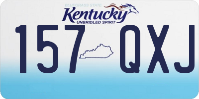 KY license plate 157QXJ