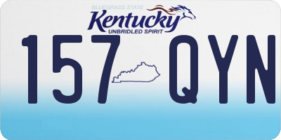 KY license plate 157QYN