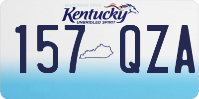 KY license plate 157QZA