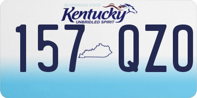 KY license plate 157QZO