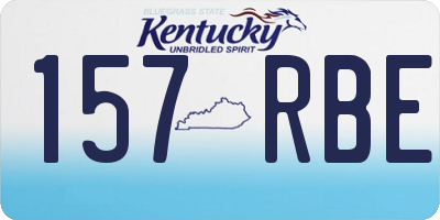 KY license plate 157RBE