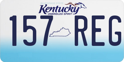 KY license plate 157REG